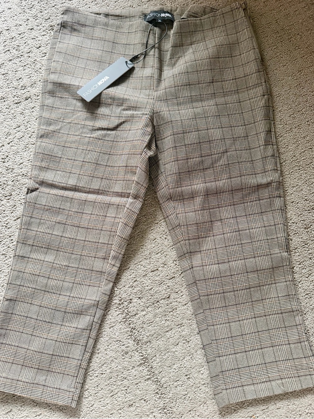NWT Fashion Nova Plaid Capris